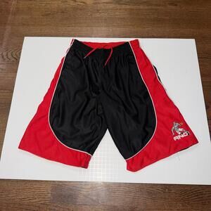 AND1 Red/Black Dazzle Hoop Shorts Mens SM/MD Vintage Y2K 90s Rare